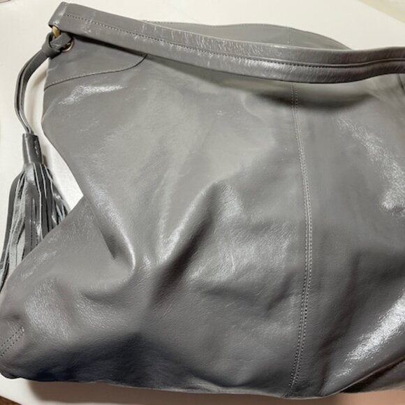 NEW Latico Leathers Gray Super Soft Leather Shoulder Bag! - Picture 6 of 11